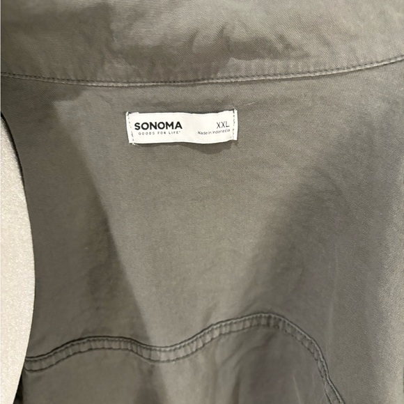 Sonoma Army Green Zip Up Bomber Jacket - Picture 6 of 6